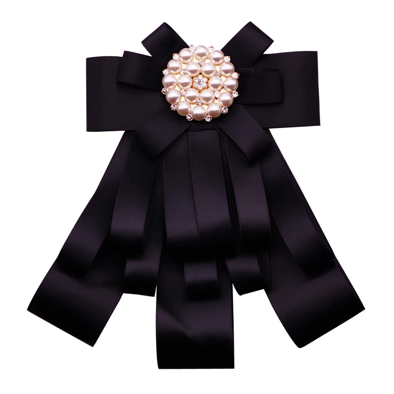 Лента Броши бант Для женщин тканевый галстук рубашка корсаж для платья Роскошные