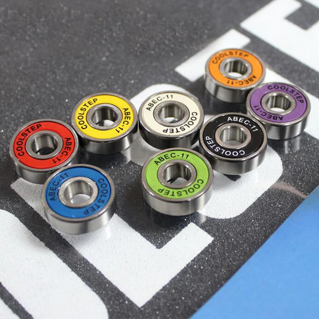 

8pcs ABEC-11 Chrome Steel Bearings Smooth Skate Scooter Bearing Longboard Speed Inline Skate Wheel Bearing Rolling Skateboard