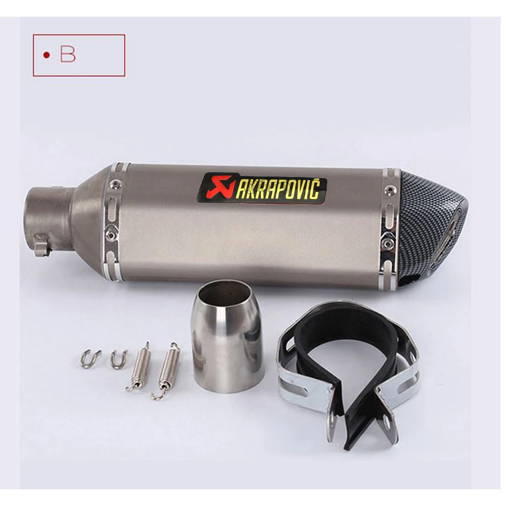 B Akrapovic мотоцикл выхлопной с дБ убийца глушитель для virago 535 kymco 125 pcx yamaha mt10 nmax 155 и H041 - Цвет: B