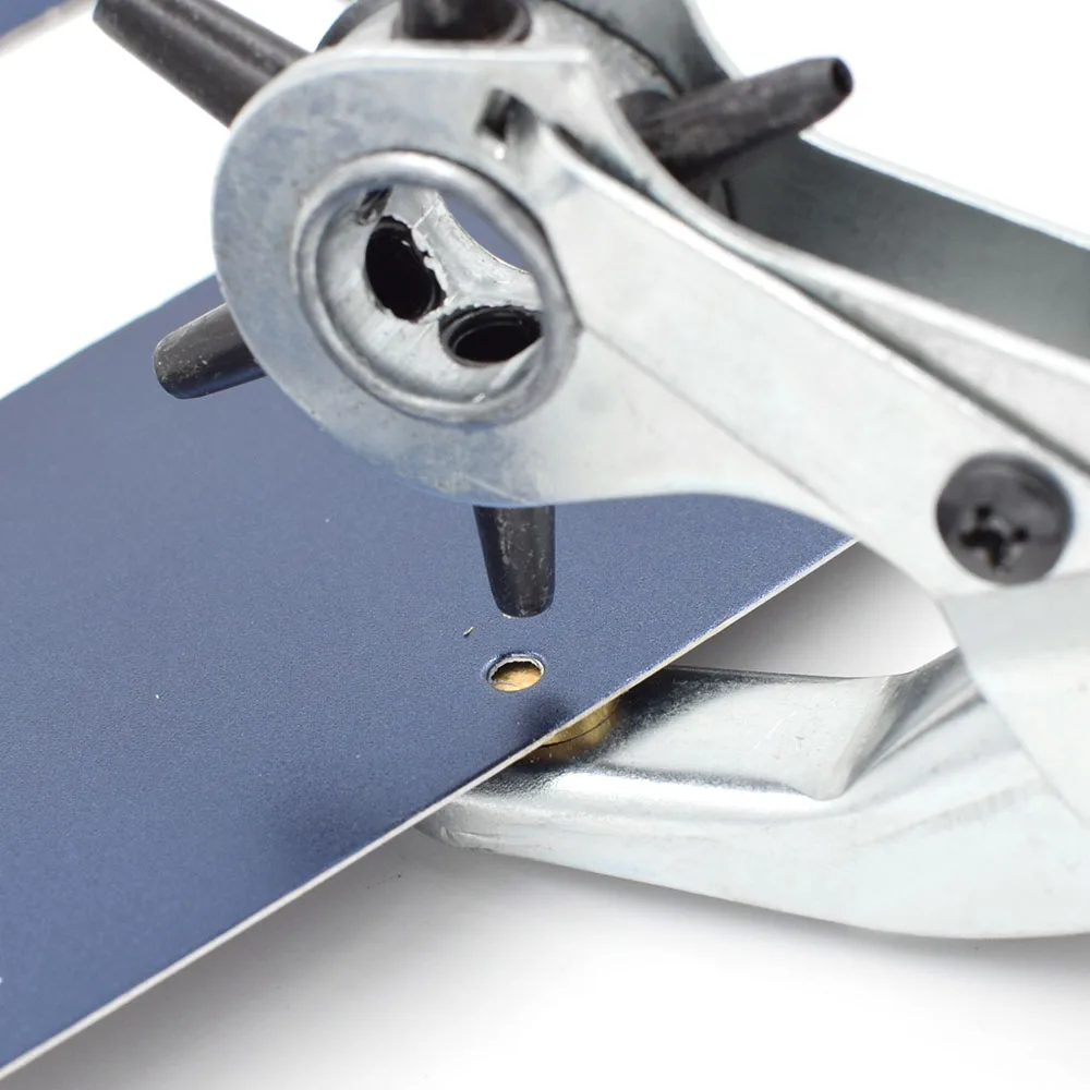 

Multifunction Metal Hole Punch Plier Revolving Leather Manual Punch Round Hole Punch Tool Set Household Leather Belt Puncher