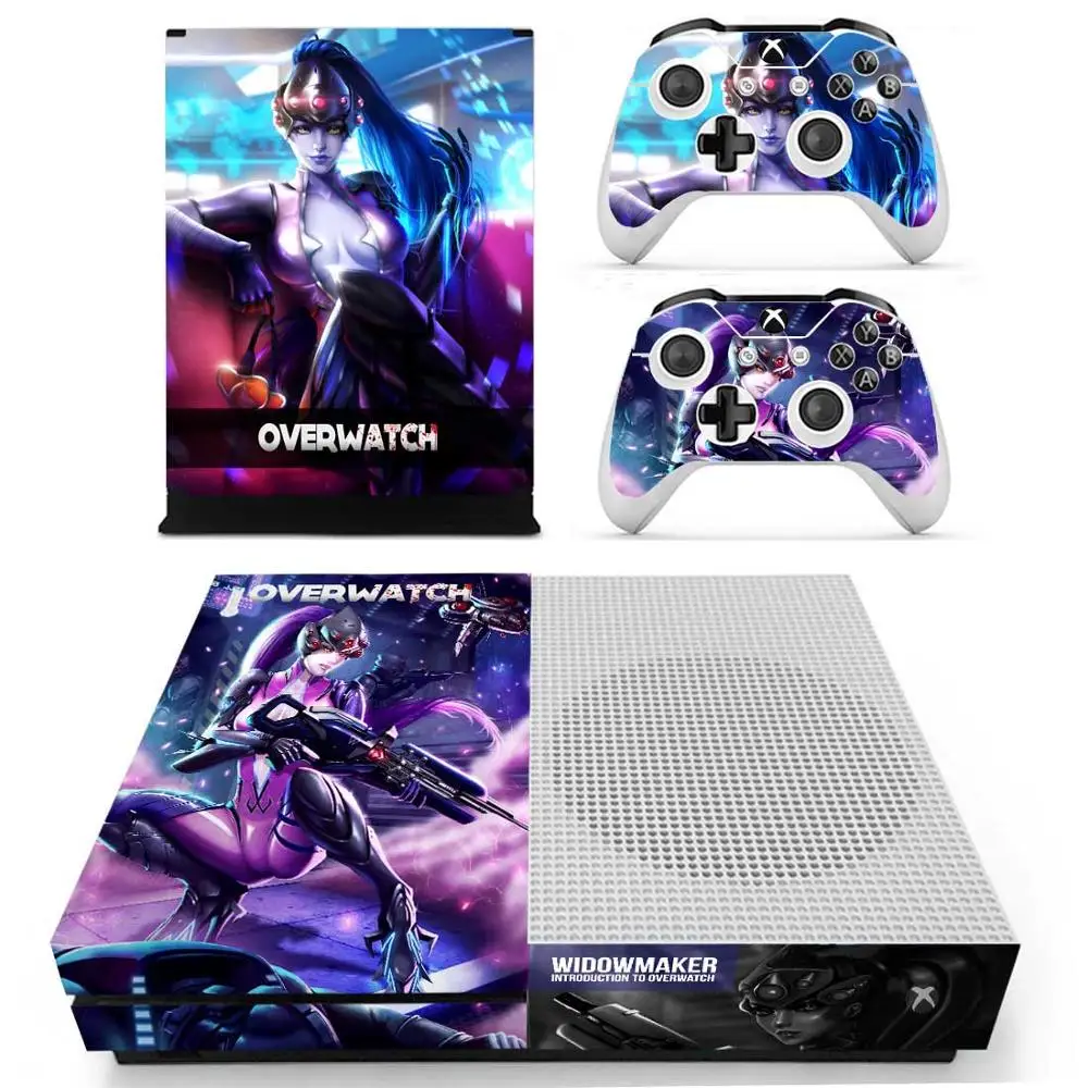 D. Va Виниловая наклейка для консоли Xbox One S с двумя наклейками для беспроводного контроллера - Цвет: YS-xboxoneS-0328