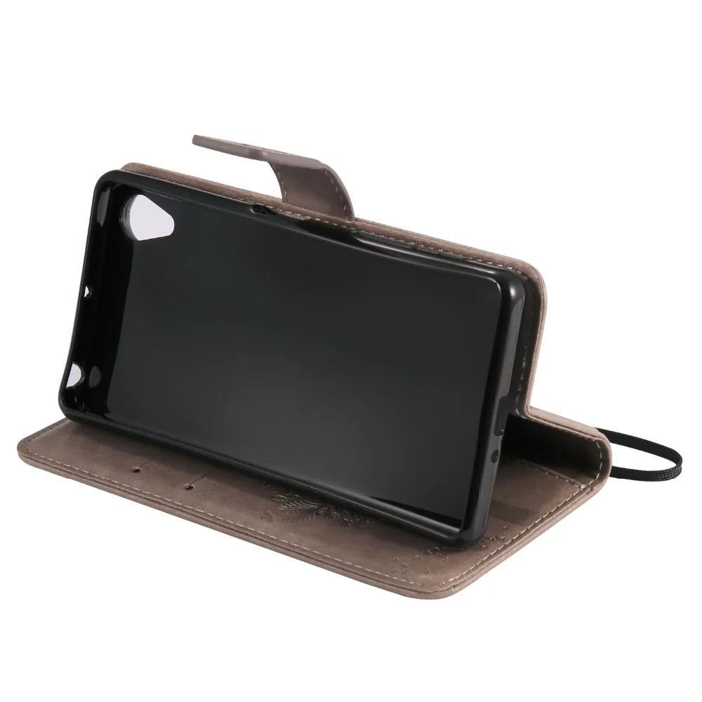 Кожаный чехол-бумажник для телефона Sony X Performance рельефный флип-чехол Xperia с