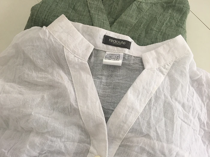 

Women loose Linen camisas mujer Blouses Ladies Tops Female Sun protection Casual Clothes three quarter Sleeve shirt