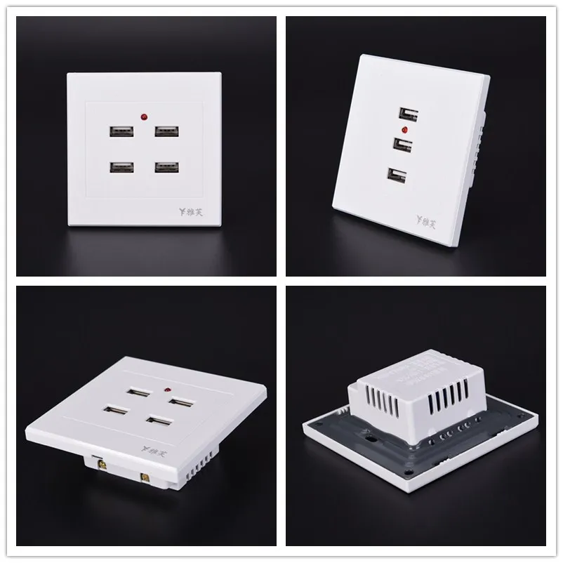 JETTING DC 2/3/4 портов USB 5V 3.1A электрическое настенное зарядное устройство док станция