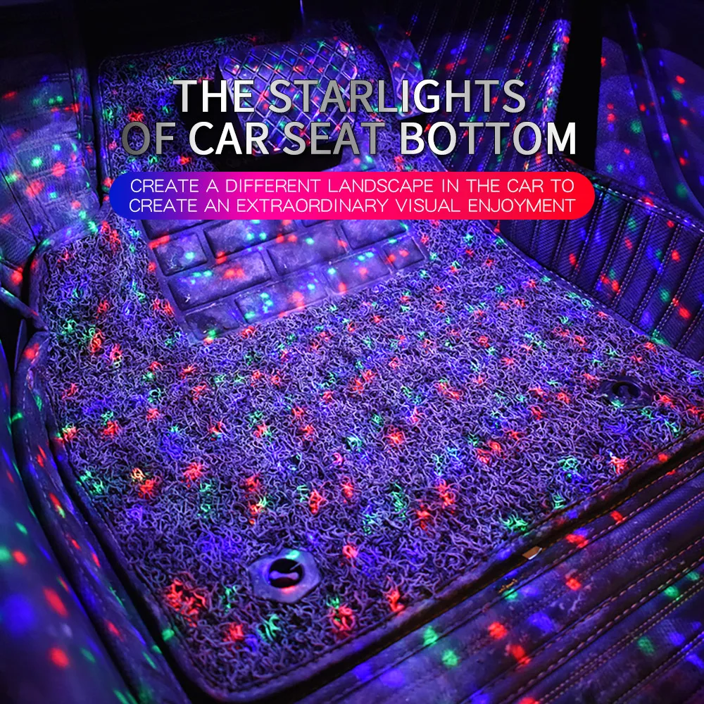 Светодиодная атмосфера автомобиля окружающая звезда DJ RGB Красочный музыкальный