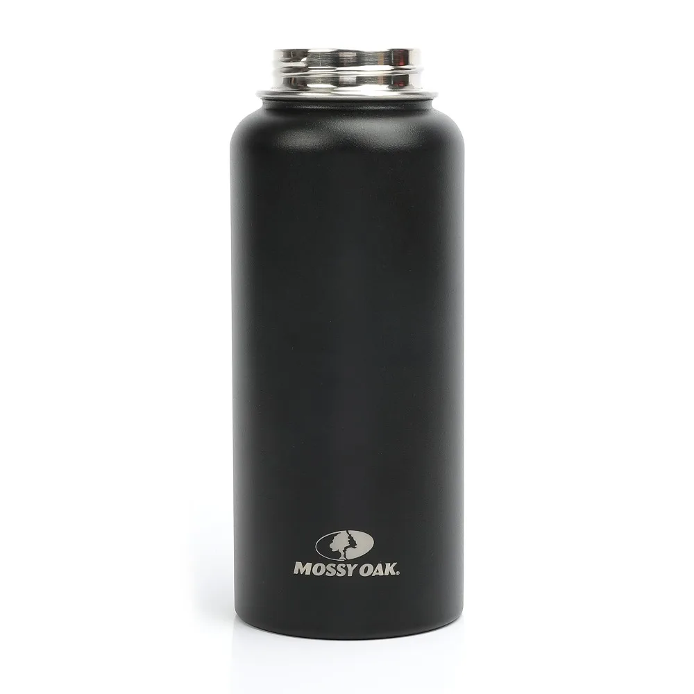 MOSSY OAK 32Oz Спортивная бутылка для воды из нержавеющей стали с вакуумной изоляцией с широким горлом герметичная двойная стенная бутылка с 3 крышками