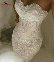 mermaid sweetheart crystal beaded lace pearls sexy luxury vintage wedding dresses 2021 new fashion wedding gown custom made yb89