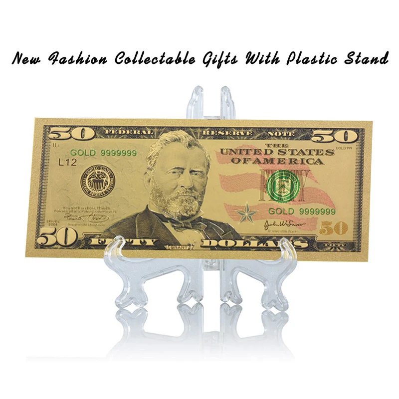 WR 50 долларов обычные деньги коллекционные цветные бумажные из США с пластиковой