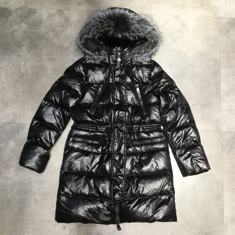 New Big Fur Collar Parka Thickening 90% White Duck Down Coat Fashion Winter Jacket Women Hooded Warm Short Feather Outwear PJ338 | Женская