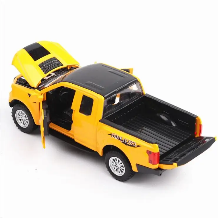 Игрушечный автомобиль из сплава 1:32 игрушечный пикап Ford Raptor F150 музыкальный и