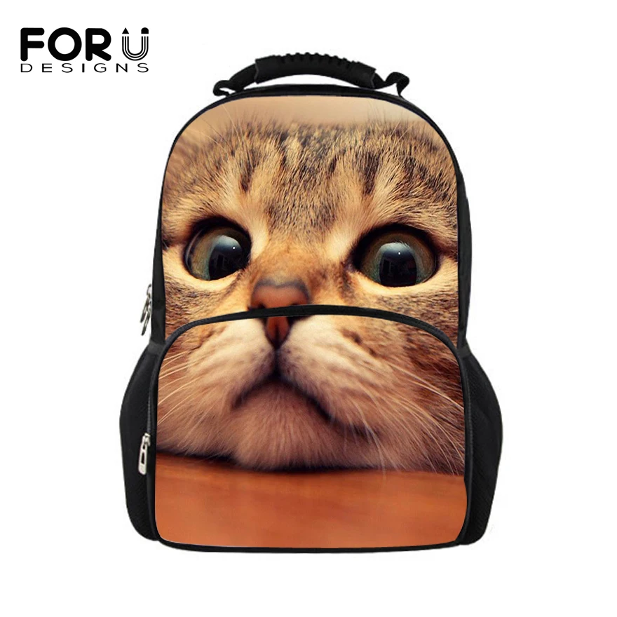 FORUDESIGNS/сиамские Рюкзаки переноски для кошек Модный женский школьный рюкзак