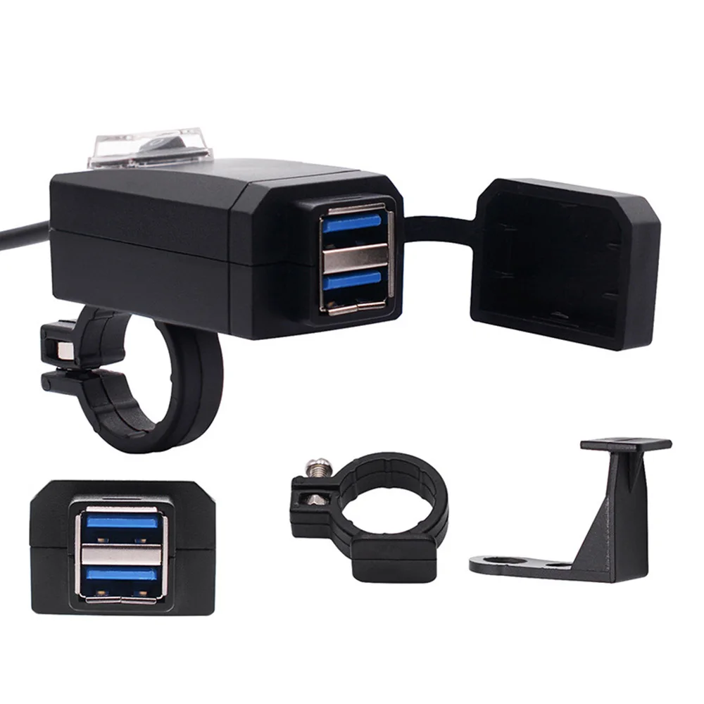 Двойное USB зарядное устройство для мотоцикла выход адаптера питания