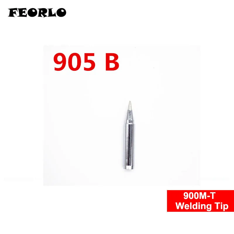 FEORLO 10Pcs/LOT Lead-Free 900M-T B I K SK IS 905B soldering iron tip For Hakko 936 SAIKE 909D 852 936d Solder Iron Tips images - 6