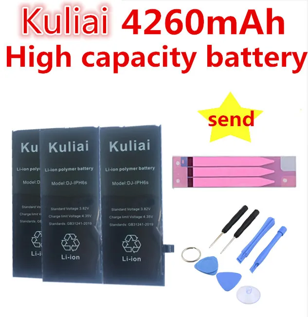 4260mAh полимерные батареи Замена для Apple iPhone 6sp батарея 6s 6p 7p подарочные инструменты