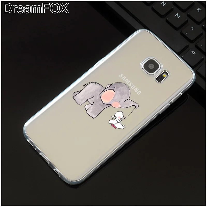 DREAMFOX L572 милый слон Мягкий ТПУ силиконовый чехол для samsung Galaxy Note S 6 7 8 9 10 10e 11 11e Lite Edge