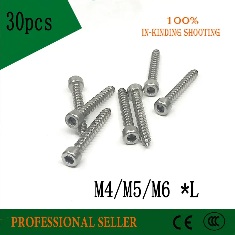 M4/M5/M6 *L Hexagon Socket Screws Plate with nickel Wooden audio Furniture Sliding Door Self Tapping Hardened | Обустройство дома
