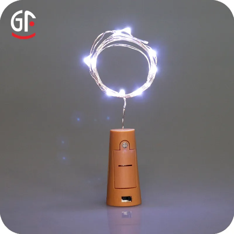 12 шт./упак. 2 м 20 LED бутылки вина из пробки строки Батарея освещение для Рождество