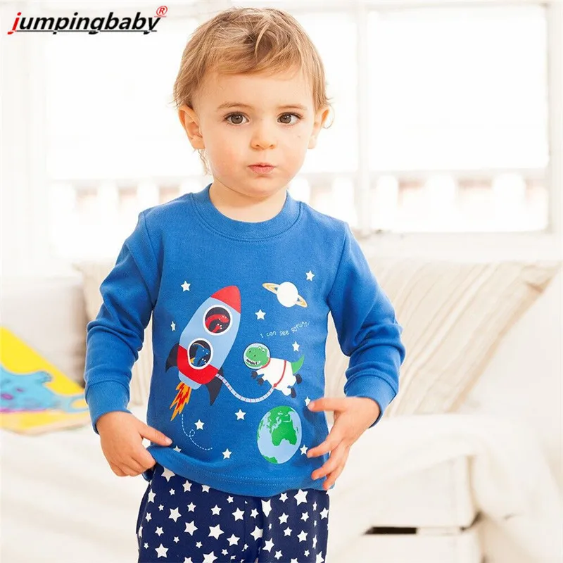 Jumpingbaby 2019 Пижама для мальчиков детская одежда пижама детей Пижамный комплект