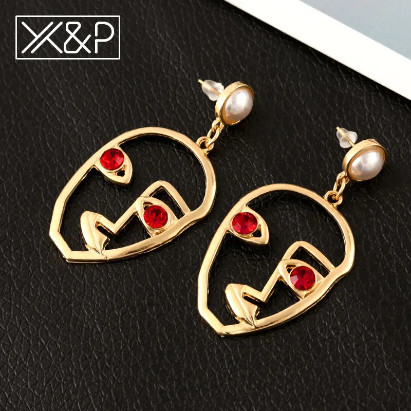 Женские сережки-подвески X &amp P длинные металлические сережки золотистого цвета в