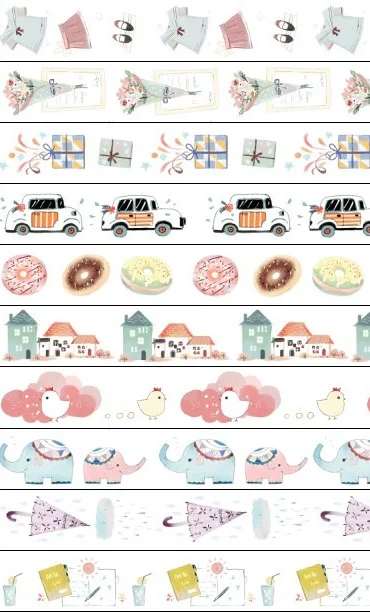 

2pcs Cute bouquet washi tape DIY decoration Scrapbooking Sticker Label Masking Tape School Office Supply