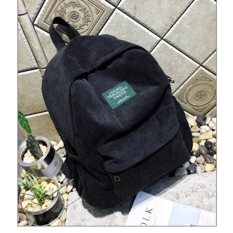 2019 женский вельветовый тканевый рюкзак бархатная школьная сумка Mochila Feminina