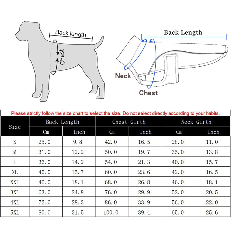 Winter Warm Puppy Big Dog Coat Reflective Pet Clothes for Small Large Dogs French Bulldog Pitbull Clothing Pets Vest Jackets | Дом и сад