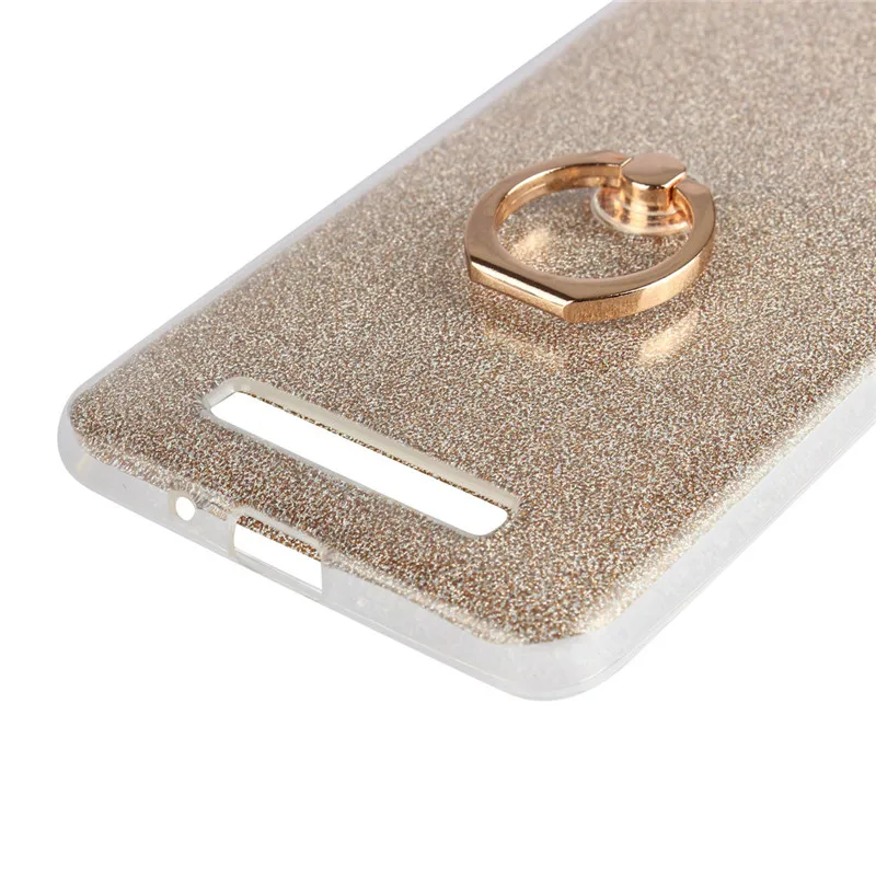 For Xiaomi Redmi 4A Case 5.0 inch Flash powder 3D Relief Silicone Soft TPU With Ring Phone Bag Cases |
