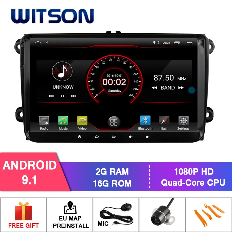 WITSON 9 'ɺndroid 0 для VOLKSWAGEN B6 CADDY PASSAT SAGITAR GOLF CAR RADIO 8 Octa Core + 1024X600 HD DVR/WIFI DSP DAB |
