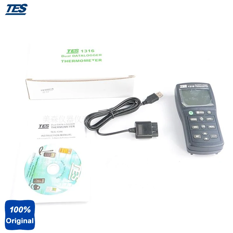 K.J.E.T.R.S.N. Dual Input Digital Industrial Thermometer With 7500 Data-Logger TES1316 | Инструменты