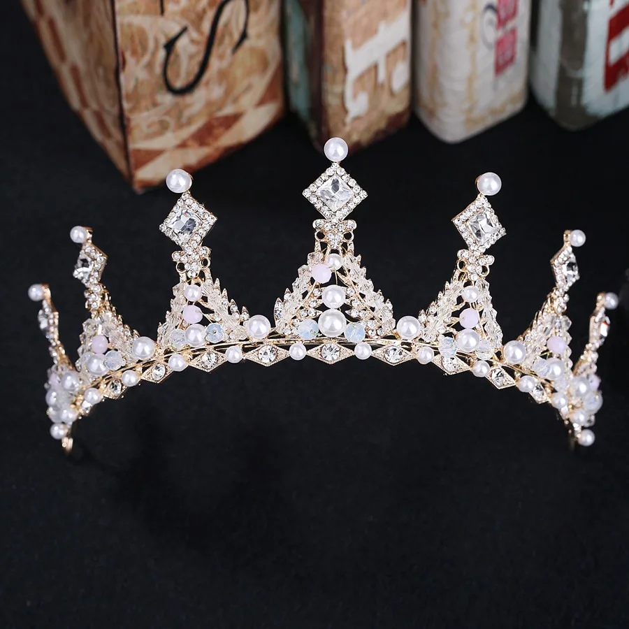 Barroco do vintage De Cristal Do Casamento Tiaras E Coroas Noivas Headband Hairbands Nupcial Rhinestone Pageant | Украшения и
