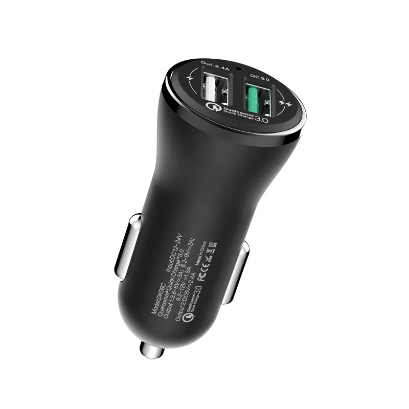 Автомобильное двойное USB быстрое зарядное устройство Быстрая зарядка 3 0 для