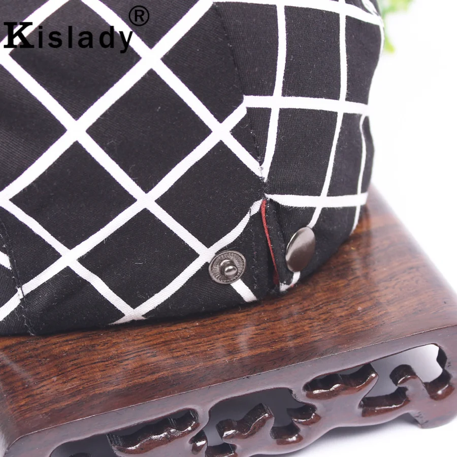 Kislady сезон: весна–лето классические простые береты Мода черный белый цвет