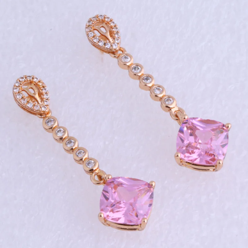 Любовный монолог романтичный розовый кристалл и кубический цирконий желтое