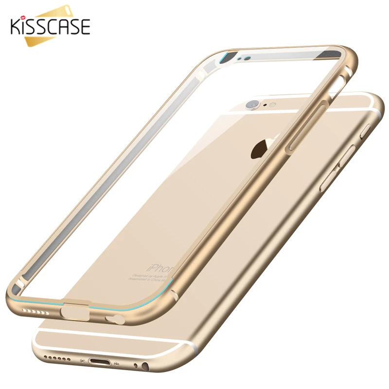 Прозрачный акриловый чехол для iPhone 6 6S Plus с металлической рамкой|Бамперы| |