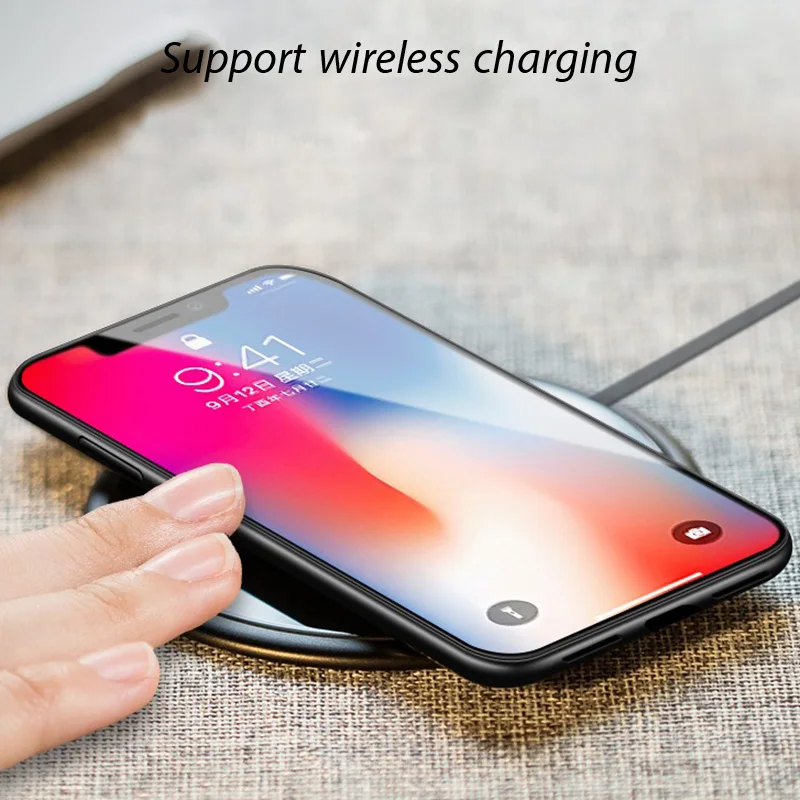 Magnetic Adsorption Case for IPhone X 8 7 6 Plus Clear Tempered Glass + Built-in Magnet iphone 6s Metal Ultra Cover |
