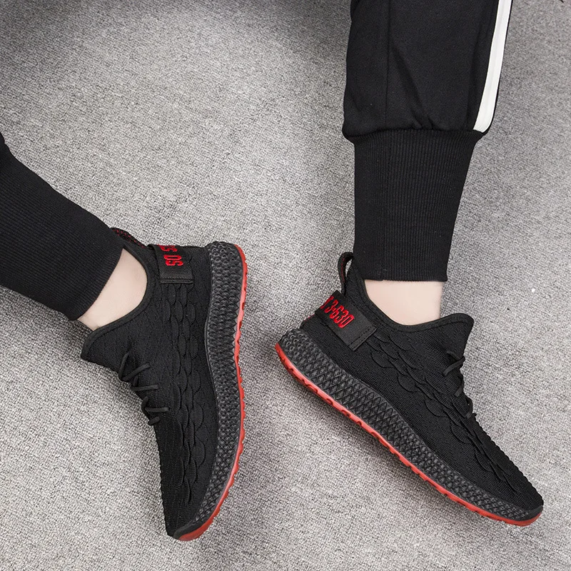 

OLOME 2019 Men Vulcanize Shoes Sneakers Breathable Casual No-slip Men 2019 Male Air Mesh Lace up Wear-resistant Shoes