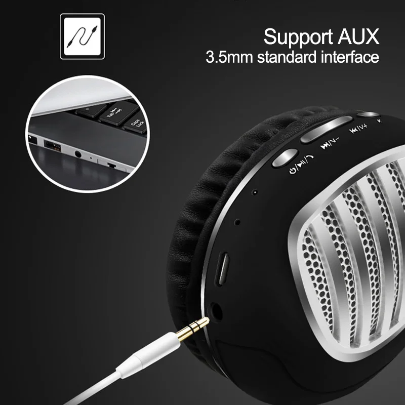 Bluetooth наушники Беспроводная складная гарнитура наушники с микрофоном TF карта для телефона музыка регулируемые наушники для Xiaomi PC