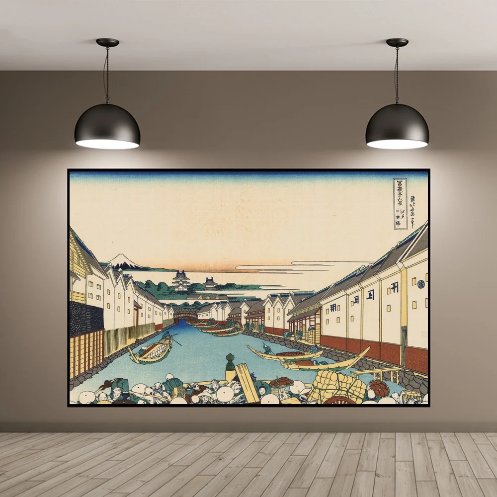Японская Katsushika Hokusai Fuji художественный шелковый постер пейзаж настенные картины