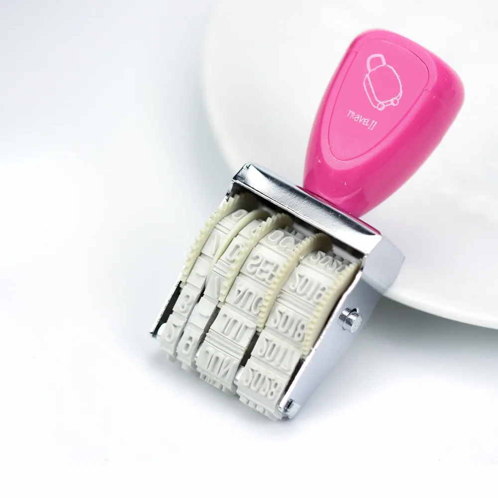 1 шт. винтажный пластмассовый штамп для скрапбукинга С Датой месяца DIY Колесные штампы дневник альбом канцелярские товары дропшиппинг