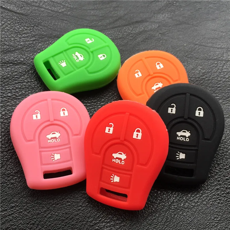 Силиконовый чехол для ключа Nissan Maxima Altima Sentra Versa 4 кнопки смарт ключа|car key case cover|key