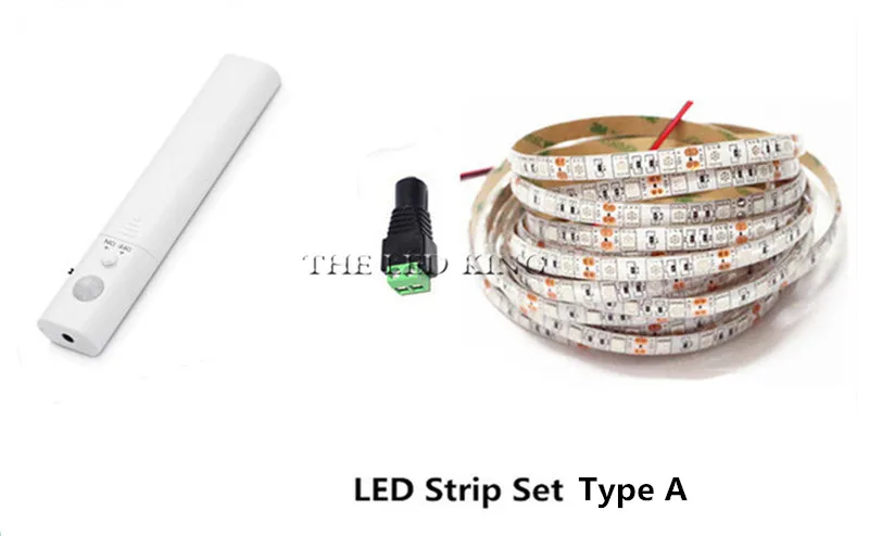 5V Strip set type A 1-10 м шкаф светильник светодиодный движение-активированный кровать светильник 5V движения PIR Сенсор Светодиодные ленты 2835 SMD шкаф лампы лента ПК ТВ Подсветка - Испускаемый цвет: 5V Strip set type A