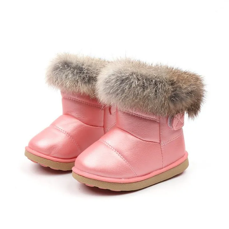 Детские ботинки зимние водонепроницаемые детские толстые плюшевые теплые с