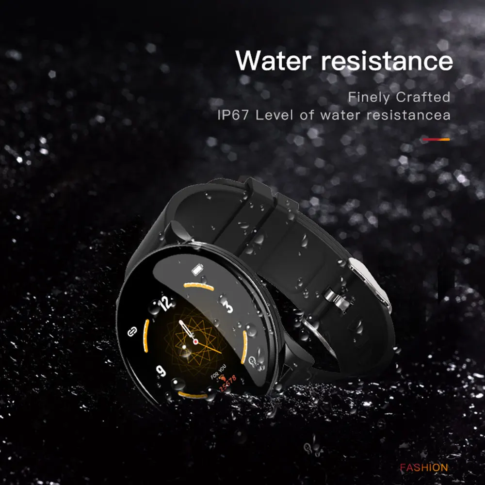 Alloy Smart Watch Men Women Heart Rate Monitor Fitness Tracker Smartwatch Waterproof Bluetooth Sport Watches For Android IOS