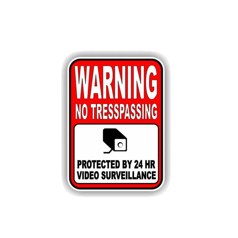 YJZT 12.8CM*17.8CM Warning NO TRESSPASSING Surveillance Car Sticker PVC Decal 12-0395 | Автомобили и мотоциклы