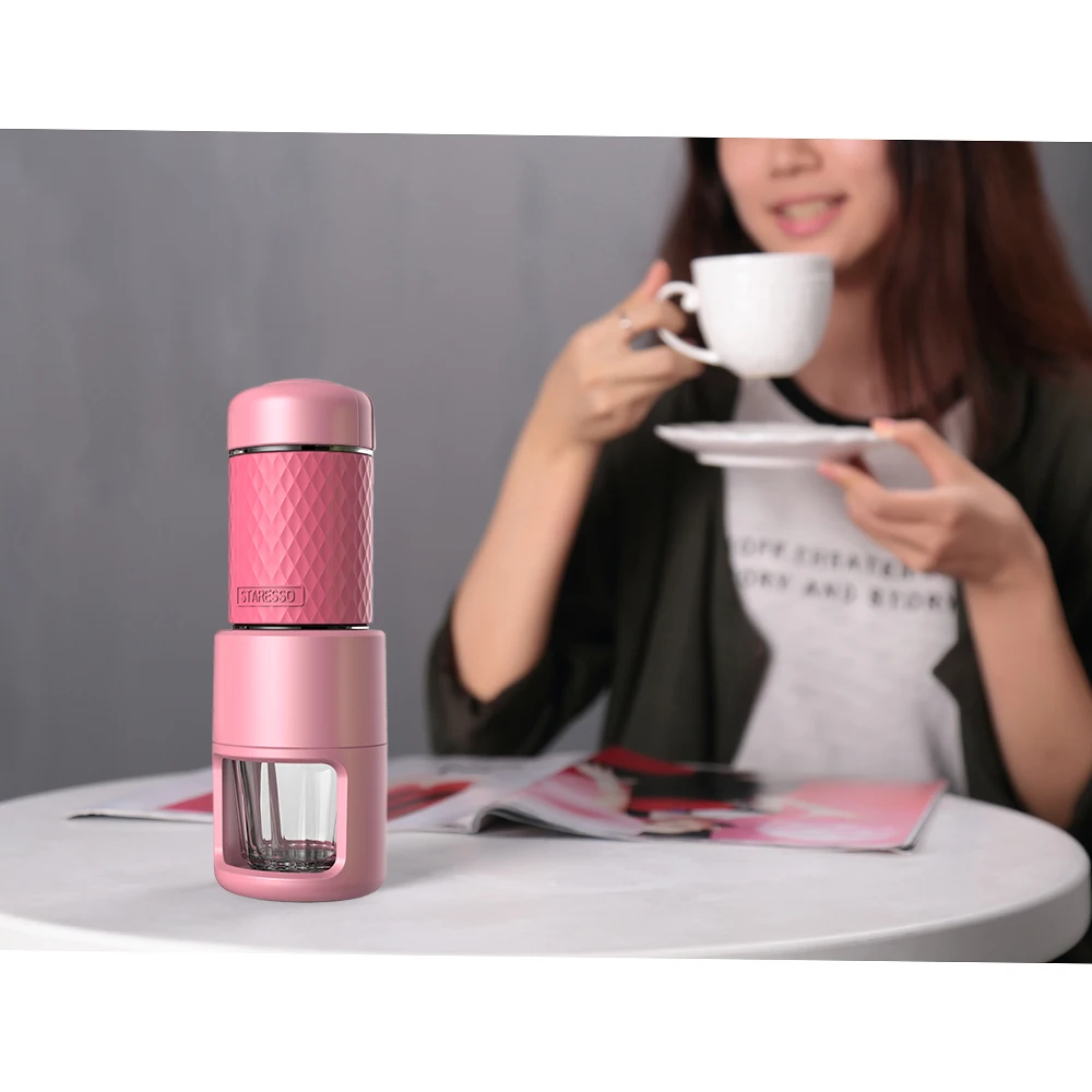 STARESSO Фирменная Новинка розовый Мульти Функция руководство Кофе фасоли машина