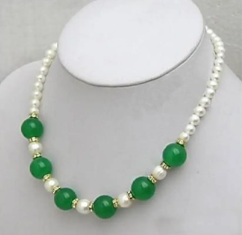 Модный красивый натуральный пресноводный Выращенный белый жемчуг зеленый