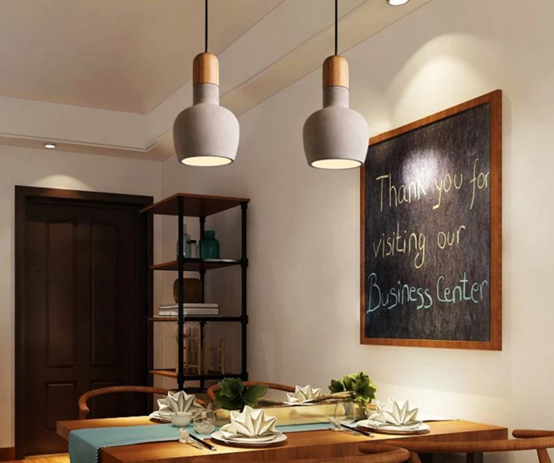 Отличная яркая серая Подвесная лампа в стиле лофт из промышленного бетона