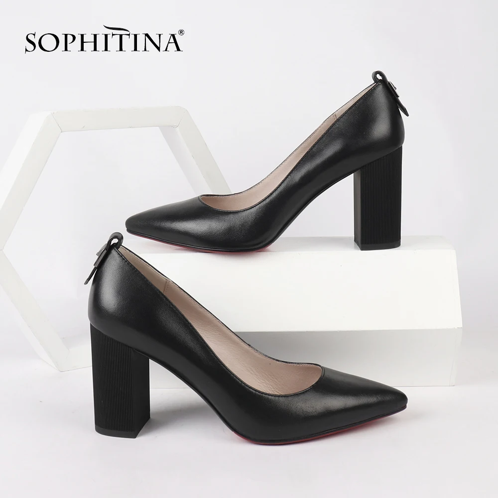 SOPHITINA/Элегантные женские туфли высокого качества из натуральной кожи внутри -