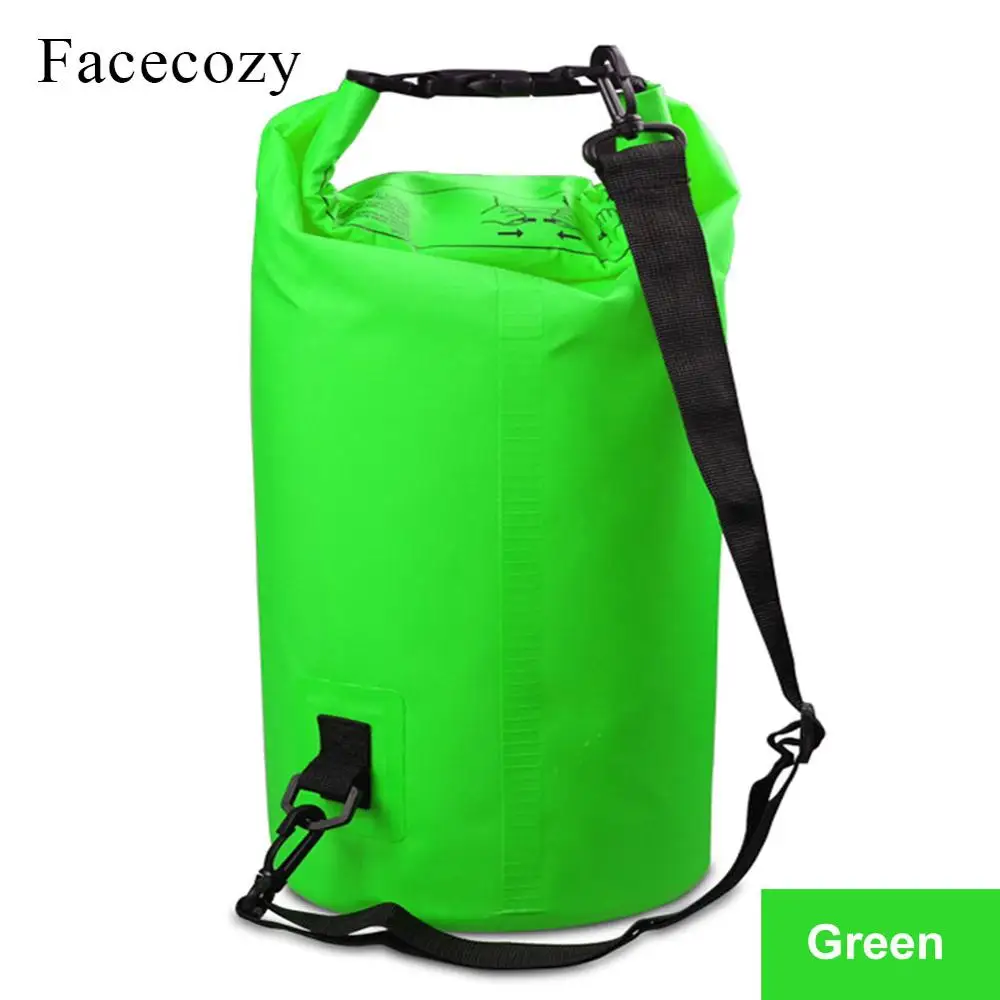 Green Facecozy плавательный речной треккинг сухой сумки водонепроницаемый ПВХ океан пакет 2L-30L Многофункциональный Открытый дрейфующий пляжный рюкзак - Цвет: Green