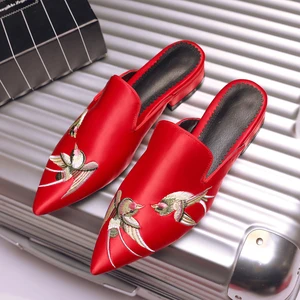 Сандалии женские, с вышивкой, большие размеры, весна-лето, 2017-1, 1028